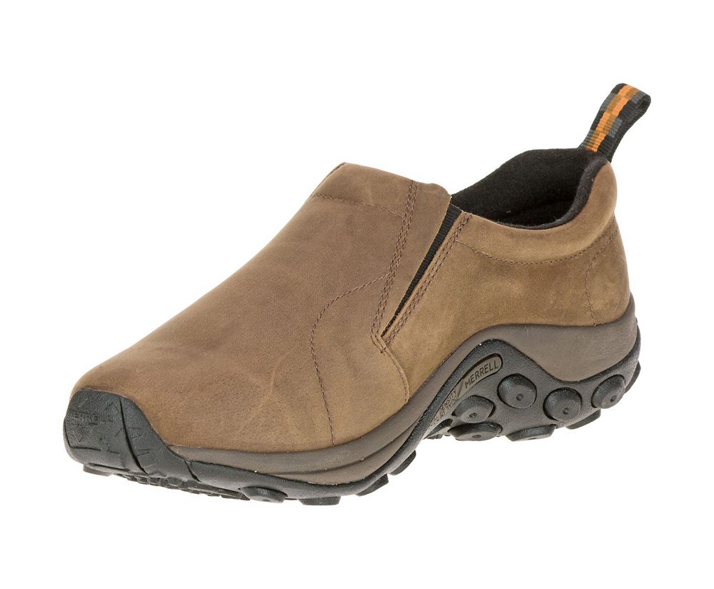 Zapatos De Seguridad Hombre - Merrell Jungle Moc Nubuck Wide Width - Marrones - ZBRG-80314